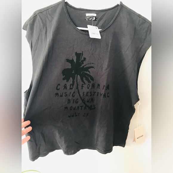Free people | mother | California distressed sleeveless t-shirt - Picture 3 of 6